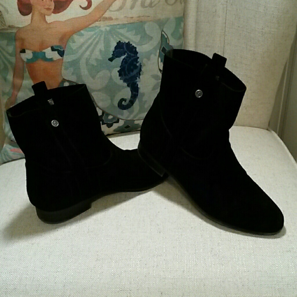 Black suede Frye Boot
